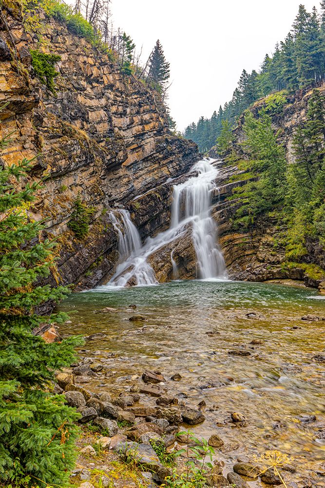Canada, Alberta, Waterton Lakes National Park. Landscape with Cameron Falls. art print by Jaynes Gallery for $57.95 CAD