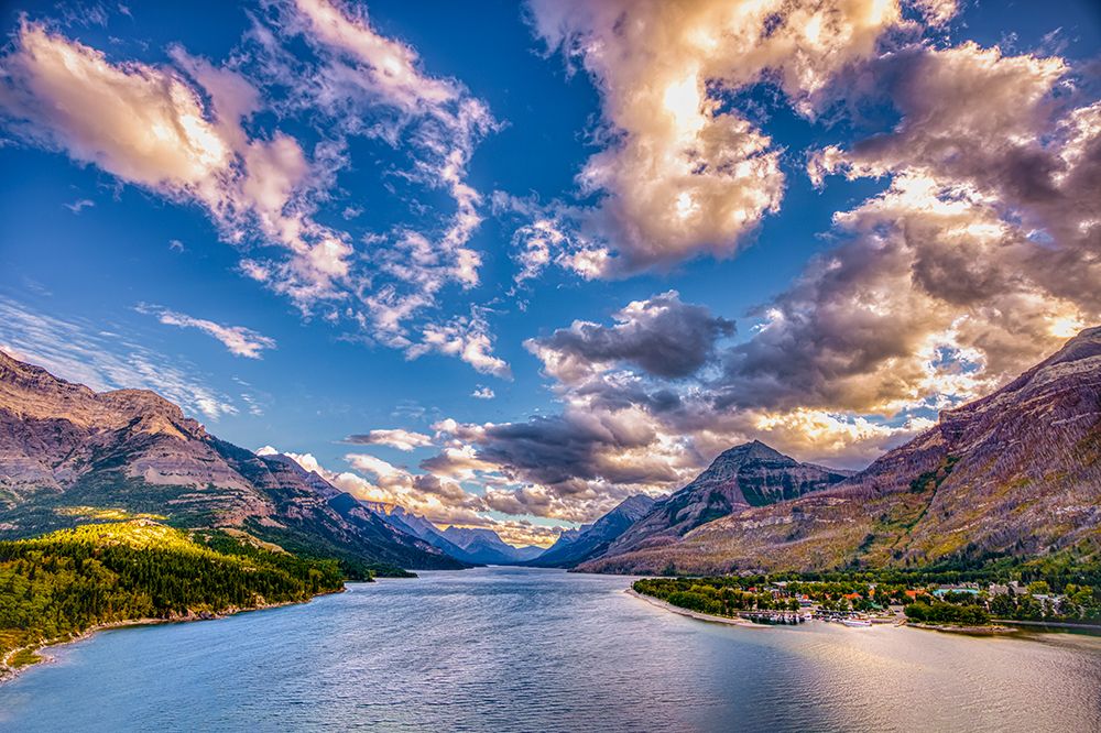 Canada, Alberta, Waterton Lakes National Park. Mountain landscape with Waterton Lake. art print by Jaynes Gallery for $57.95 CAD