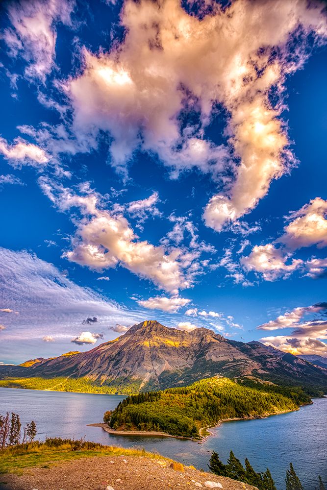 Canada, Alberta, Waterton Lakes National Park. Mountain landscape with Vimy Peak and Waterton Lake. art print by Jaynes Gallery for $57.95 CAD