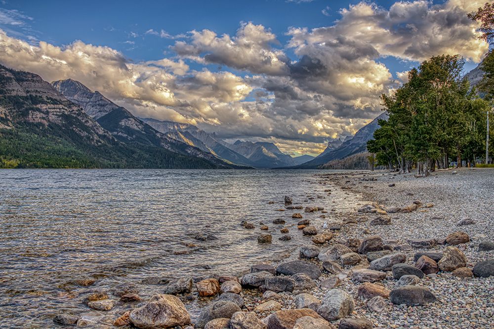 Canada, Alberta, Waterton Lakes National Park. Mountain and lake landscape. art print by Jaynes Gallery for $57.95 CAD
