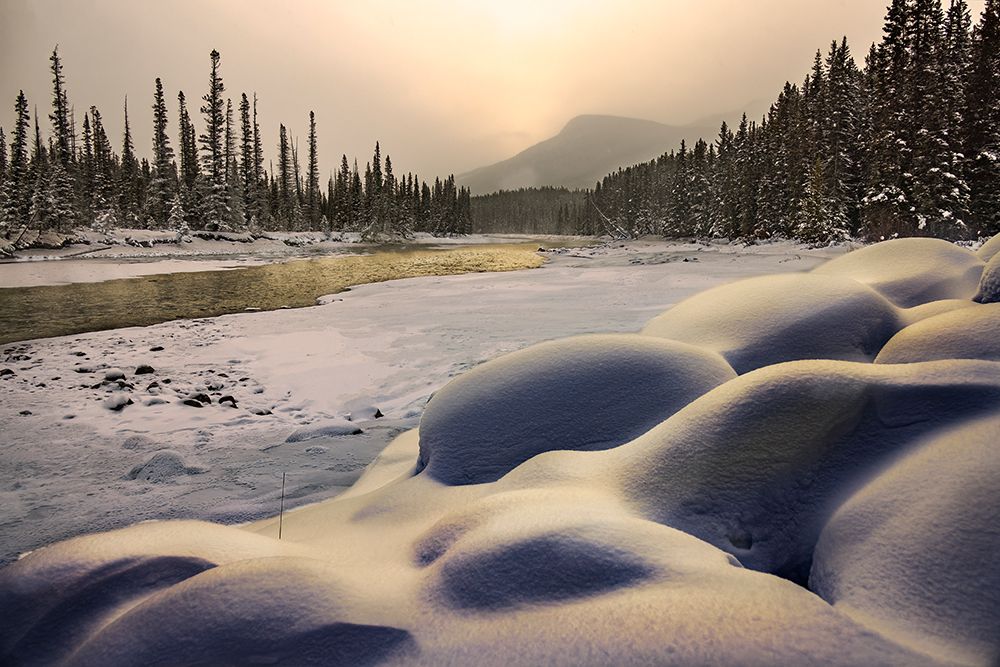 Bow River snow mounds, Canada art print by John Ford for $57.95 CAD