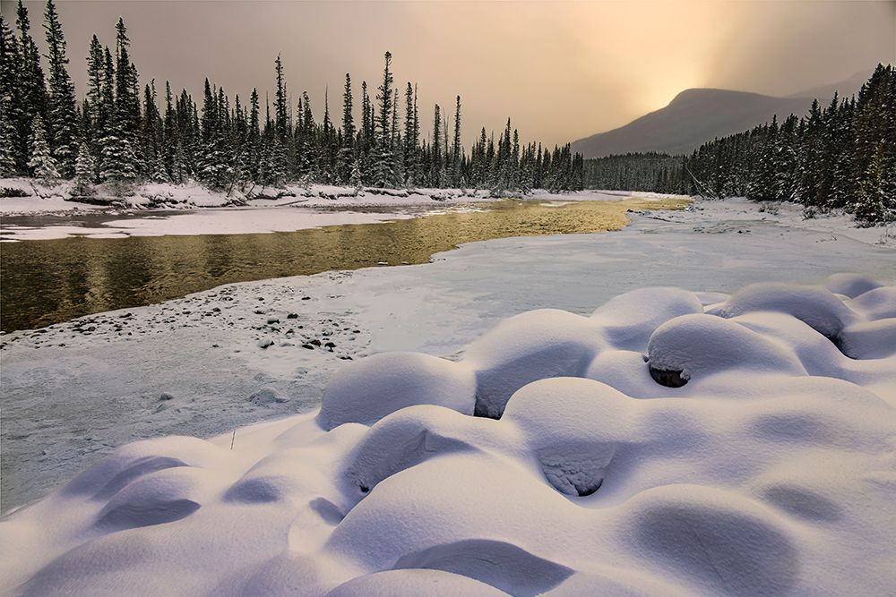 Bow River snow mounds, Canada art print by John Ford for $57.95 CAD