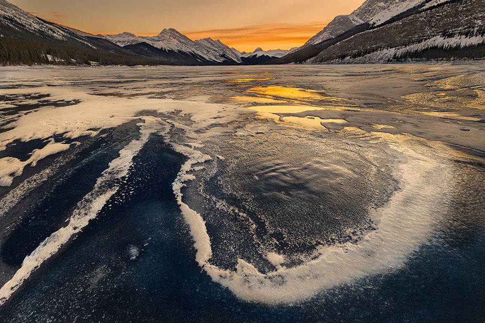 Ice Abstract, Spray Lake, Canadian Rockies art print by John Ford for $57.95 CAD