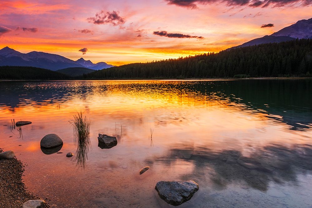 Sunset at Patricia Lake-Jasper National Park-Alberta-Canada art print by Russ Bishop for $57.95 CAD