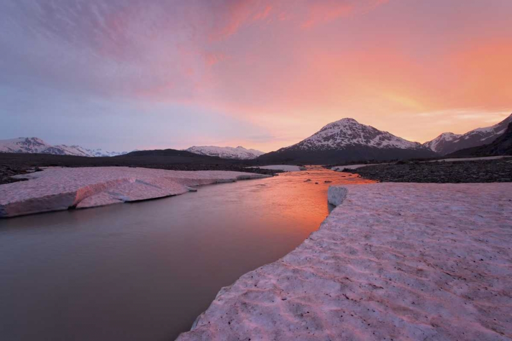 Canada, BC, View of Alsek River at sunset art print by Don Paulson for $57.95 CAD