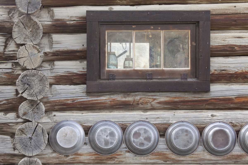 Canada, BC, Fort Steele Window and gold pans art print by Don Paulson for $57.95 CAD