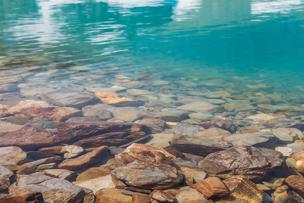 Canada, British Columbia, East Kootenay Mountains. Rocks under clear lakeshore water. art print by Jaynes Gallery for $57.95 CAD