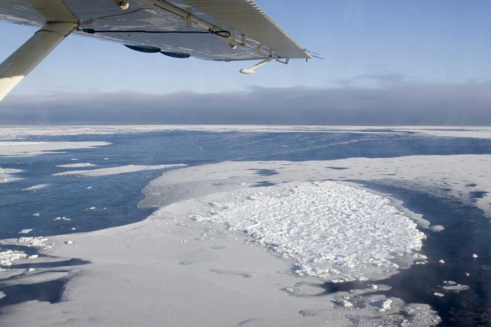 Canada, Manitoba, Aerial view of ice on the bay art print by Wendy Kaveney for $57.95 CAD