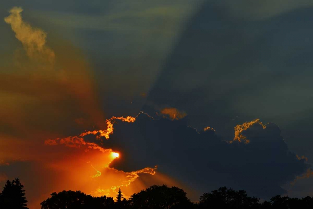 Canada, Winnipeg God rays at sunset art print by Mike Grandmaison for $57.95 CAD