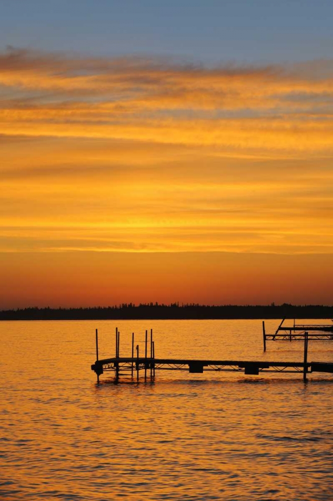 Canada, Manitoba Docks on Clearwater Lake art print by Mike Grandmaison for $57.95 CAD