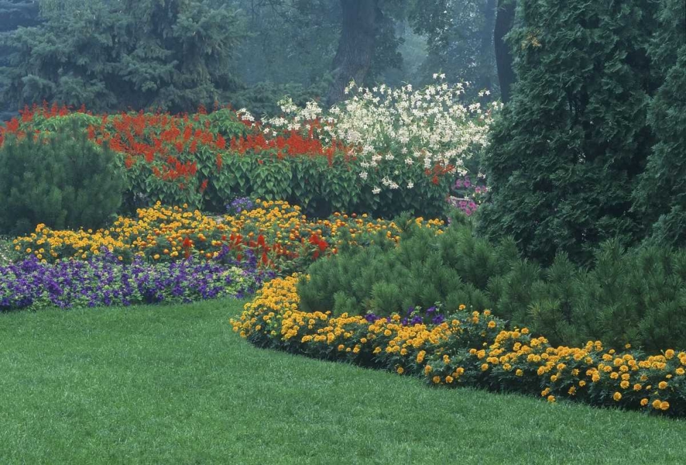 Canada, Manitoba, Winnipeg Garden in light fog art print by Mike Grandmaison for $57.95 CAD