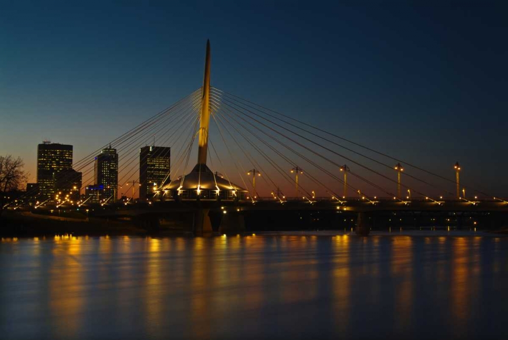 Canada, Manitoba, Winnipeg Esplanade Riel bridge art print by Mike Grandmaison for $57.95 CAD