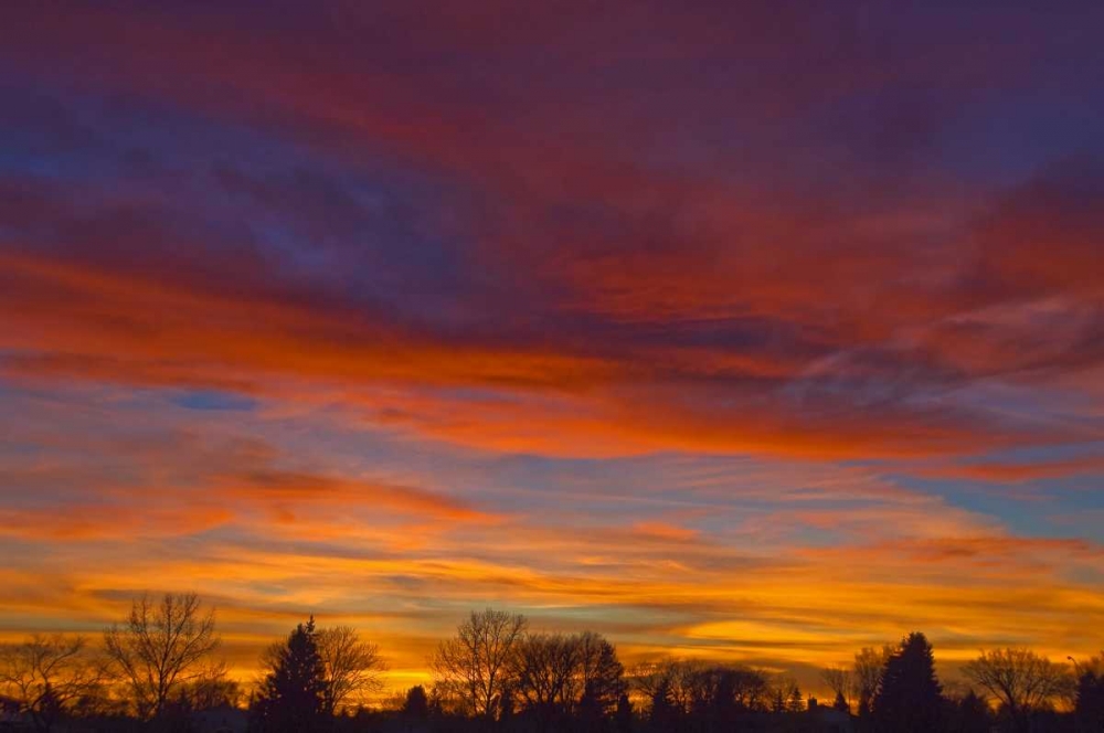 Canada, Manitoba, Winnipeg Sky at sunset art print by Mike Grandmaison for $57.95 CAD