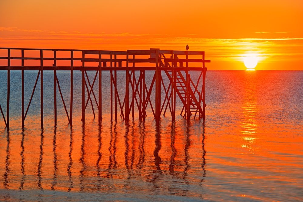 Canada-Manitoba-Matlock Pier at sunrise on Lake Winnipeg art print by Jaynes Gallery for $57.95 CAD