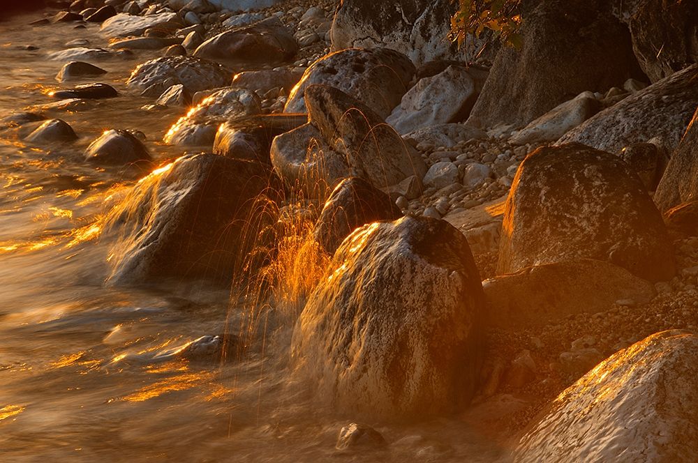 Canada-Manitoba-Clearwater Lake Provincial Park-Rocky shoreline of Clearwater Lake at sunset art print by Jaynes Gallery for $57.95 CAD