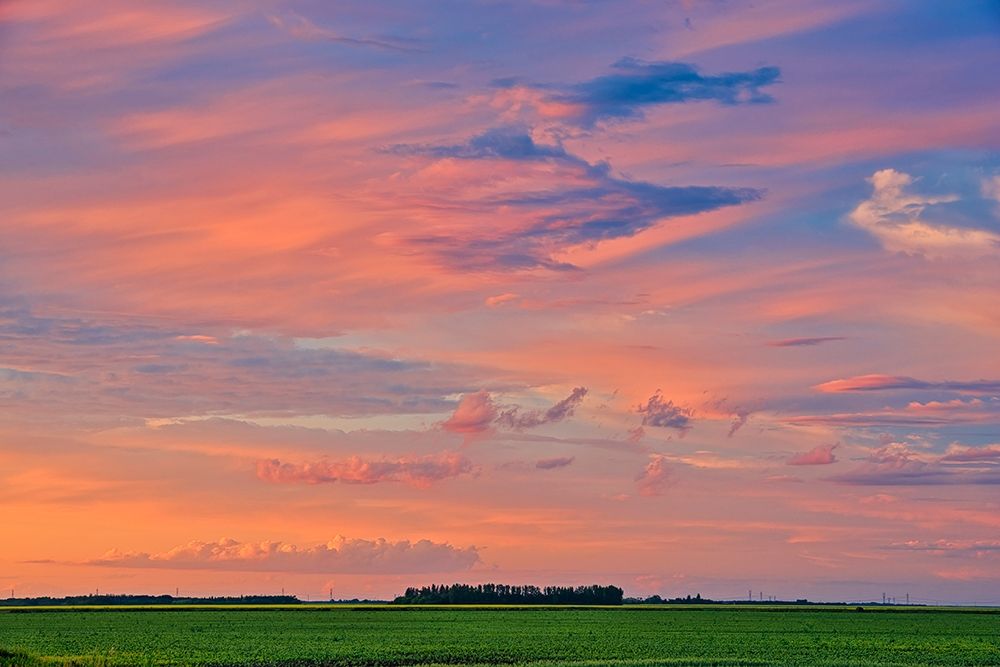 Canada-Manitoba-Dugald Clouds at sunset on prairie art print by Jaynes Gallery for $57.95 CAD
