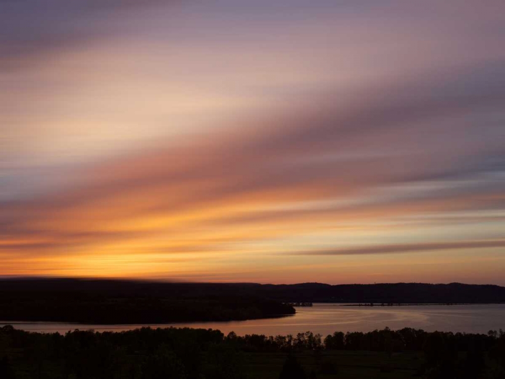 Canada Sunset on meadow and St John River art print by Ellen Anon for $57.95 CAD