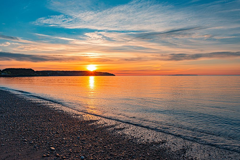 Canada-New Brunswick-St. Martins. Sunrise on Bay of Fundy. art print by Jaynes Gallery for $57.95 CAD