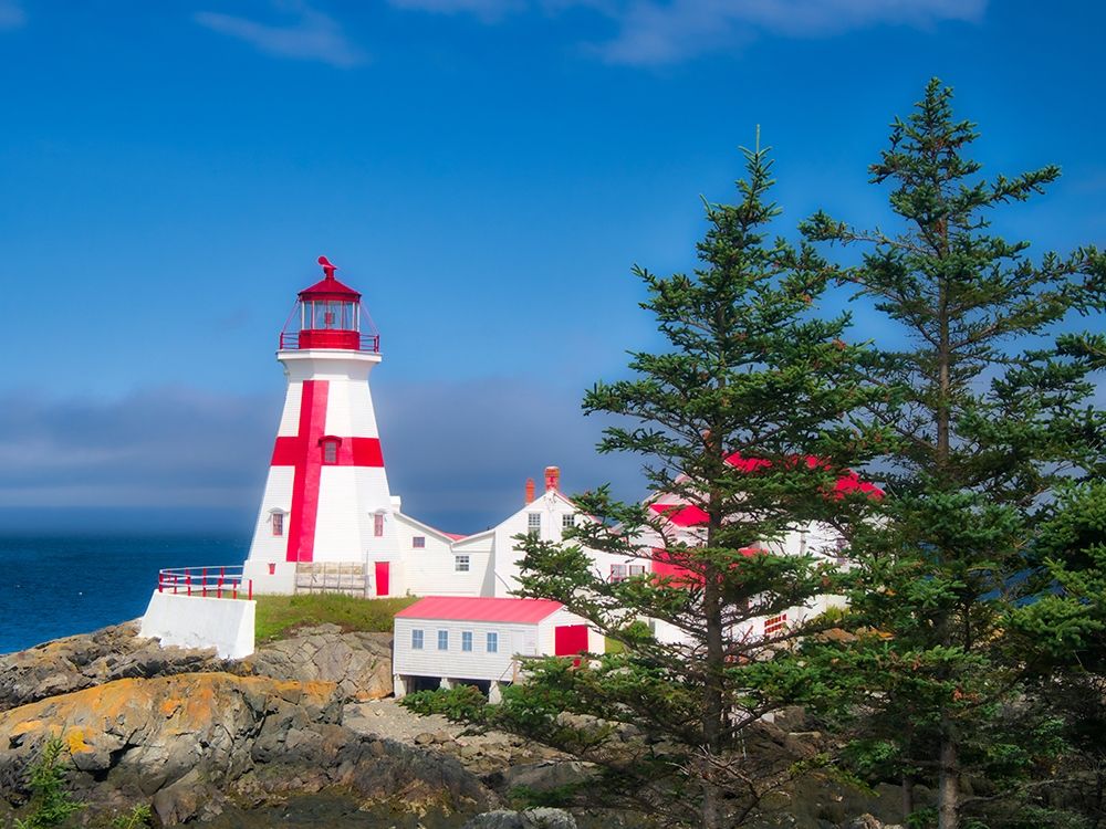 Canada-Campobello Island East Quoddy Head Lighthouse at the northernmost tip of Campobello Island art print by Julie Eggers for $57.95 CAD