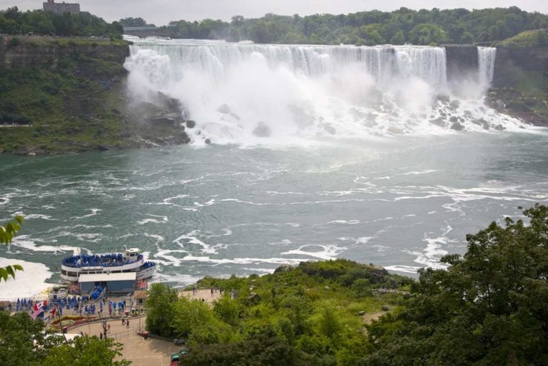 Canada, Ontario, Boat by the Niagara Falls art print by Fred Lord for $57.95 CAD