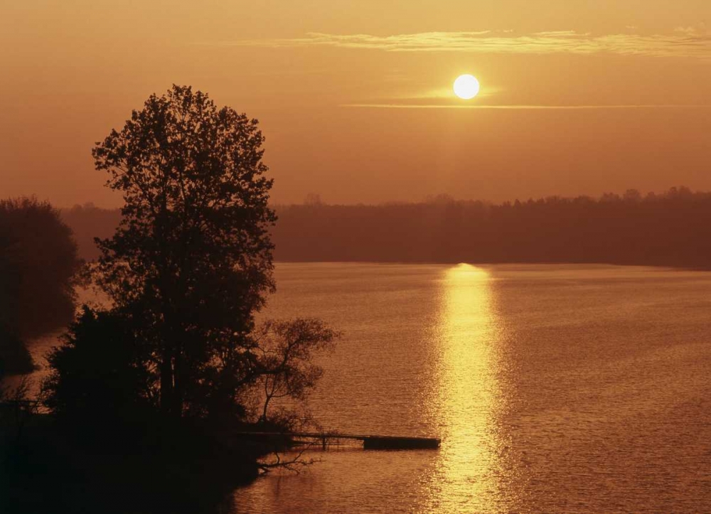 Canada, Ontario, London, Fanshawe Lake at sunrise art print by Mike Grandmaison for $57.95 CAD