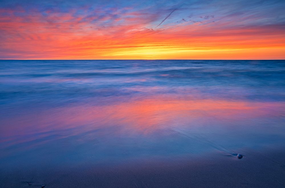 Canada-Ontario-Grand Bend Sandy beach on Lake Huron at sunset art print by Jaynes Gallery for $57.95 CAD