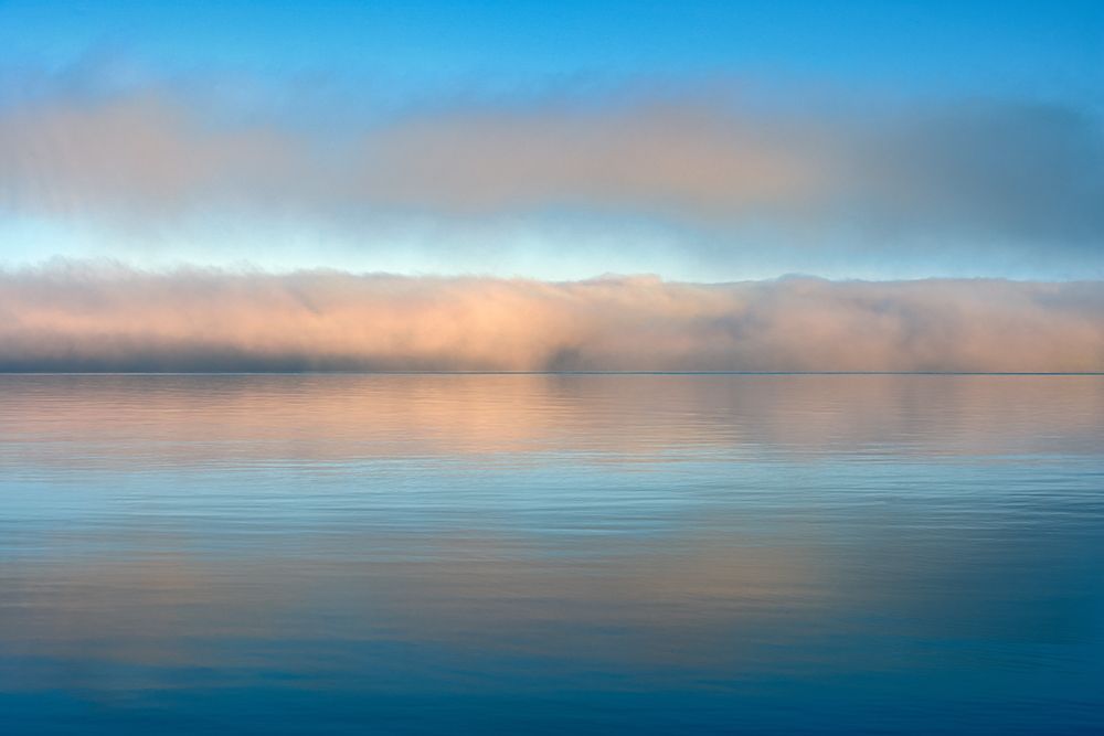 Canada-Ontario-Rossport Fog on Lake Superior at sunrise art print by Jaynes Gallery for $57.95 CAD