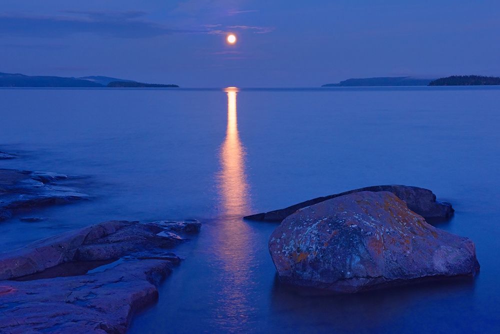 Canada-Ontario-Rossport Moon over Lake Superior art print by Jaynes Gallery for $57.95 CAD