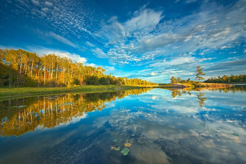 Canada-Ontario-Kenora Clouds reflected in Middle Lake at sunset art print by Jaynes Gallery for $57.95 CAD