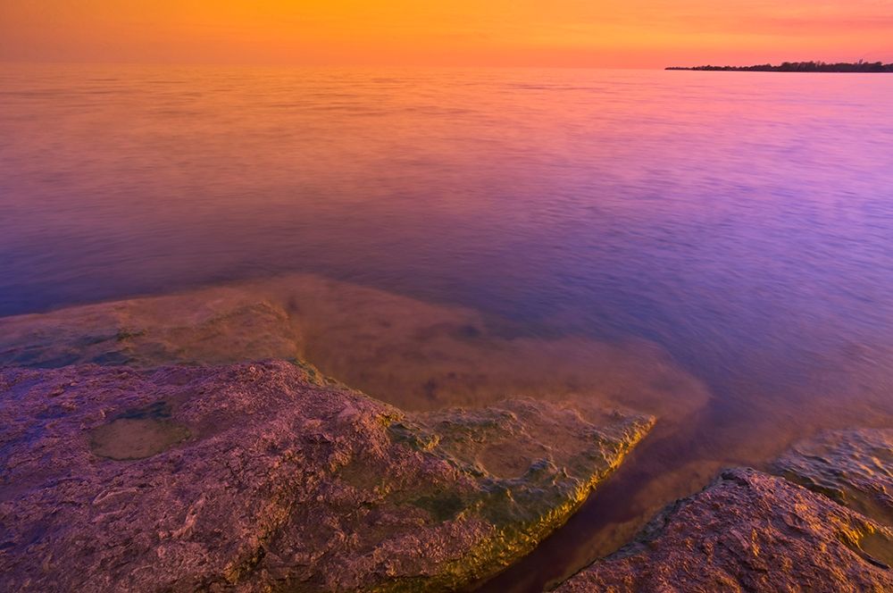 Canada-Ontario-Selkirk Morning light on rocky shoreline of Lake Erie art print by Jaynes Gallery for $57.95 CAD