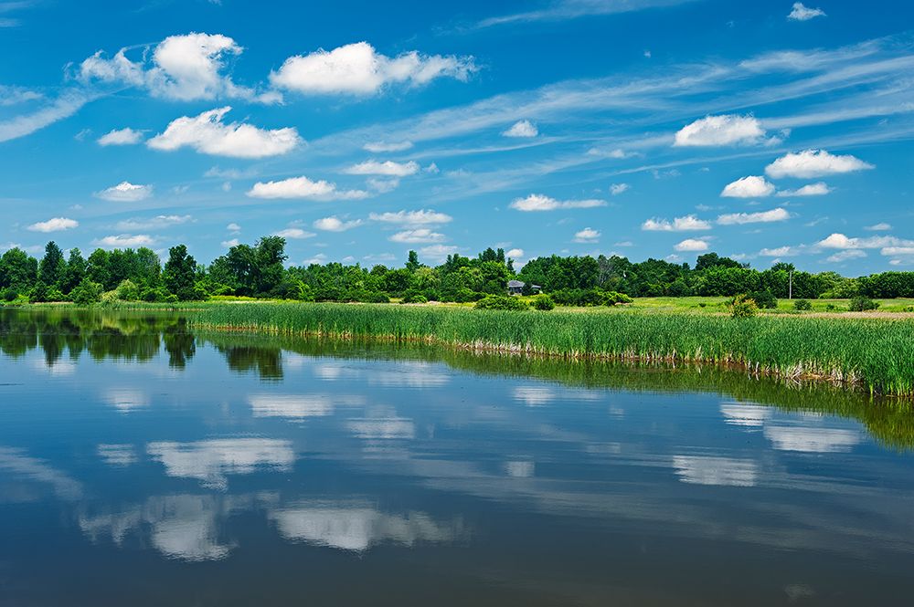 Canada-Ontario-Thousand Islands. Cloud reflection in St. Lawrence River. art print by Jaynes Gallery for $57.95 CAD