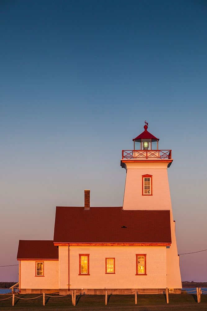 Canada-Prince Edward Island-Wood Islands-Wood Islands Lighthouse-sunset art print by Walter Bibikow for $57.95 CAD