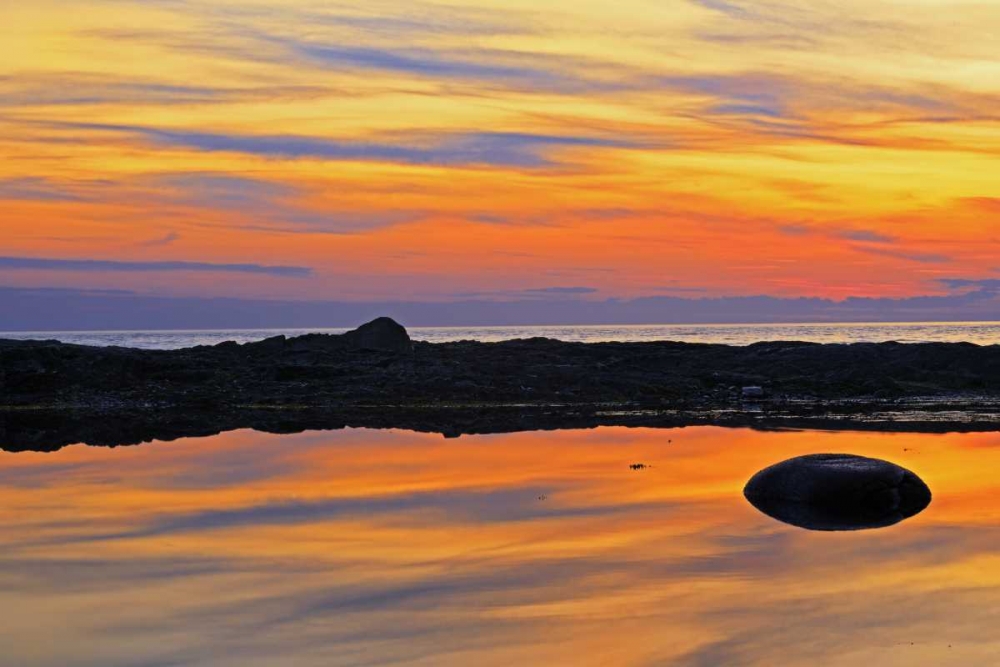 Canada, Quebec Reflection on water at sunset art print by Mike Grandmaison for $57.95 CAD