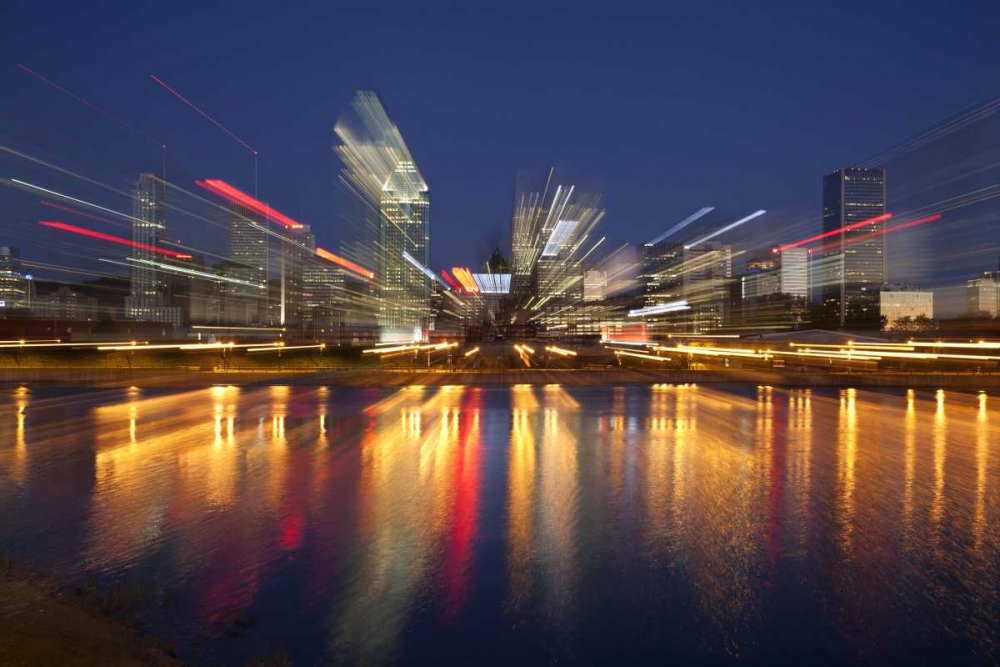 Canada, Montreal Night abstract of downtown art print by Jim Zuckerman for $57.95 CAD