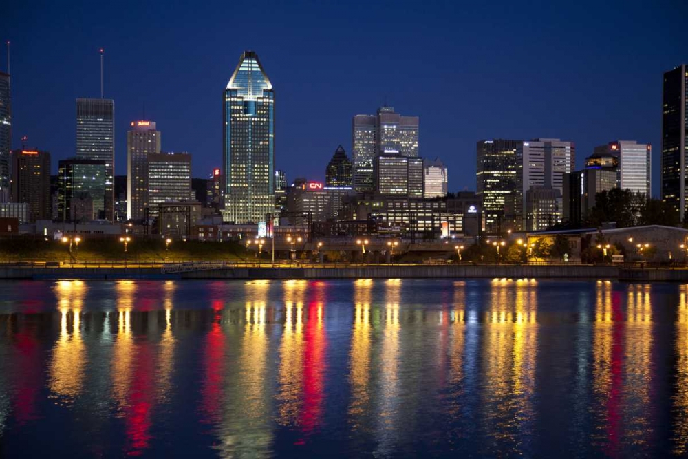 Canada, Montreal Night over downtown and river art print by Jim Zuckerman for $57.95 CAD