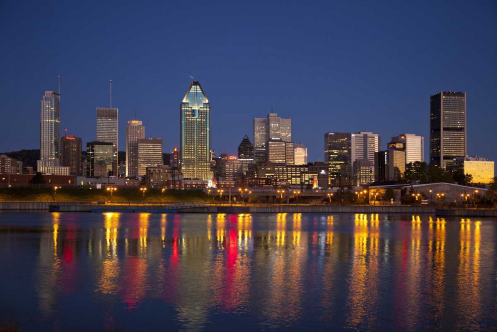 Canada, Montreal Night over downtown and river art print by Jim Zuckerman for $57.95 CAD