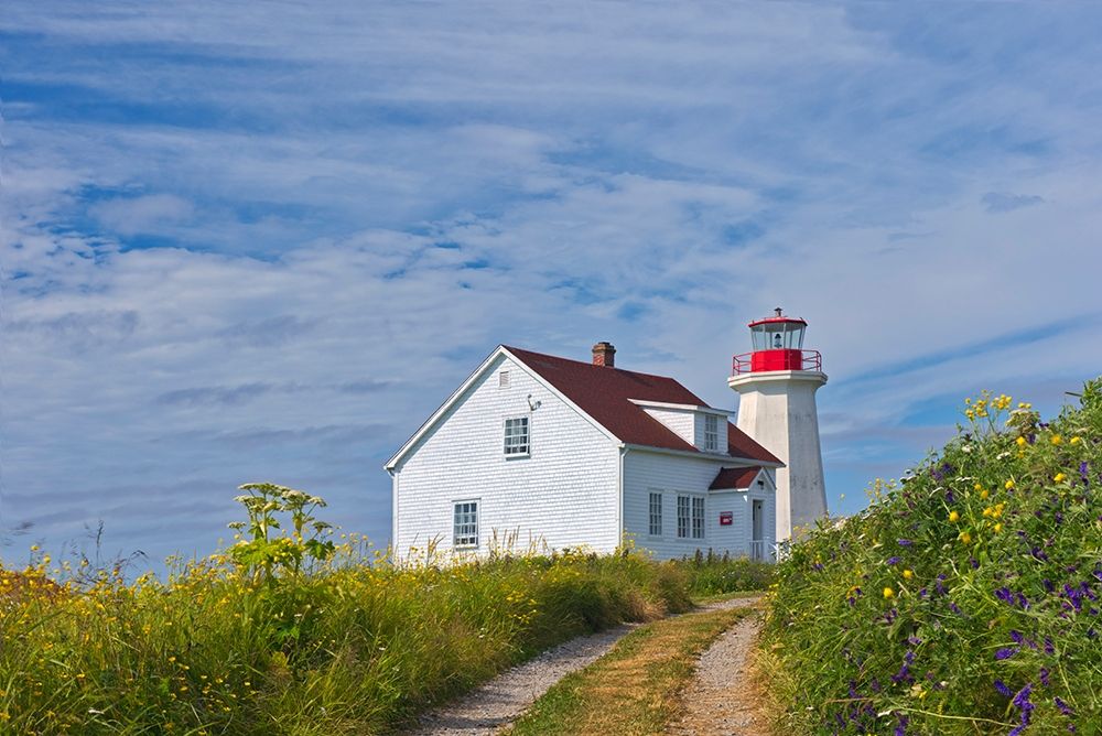 Canada-Quebec-Mingan Archipelago National Park Reserve Lighthouse on I^le aux Perroquets art print by Jaynes Gallery for $57.95 CAD