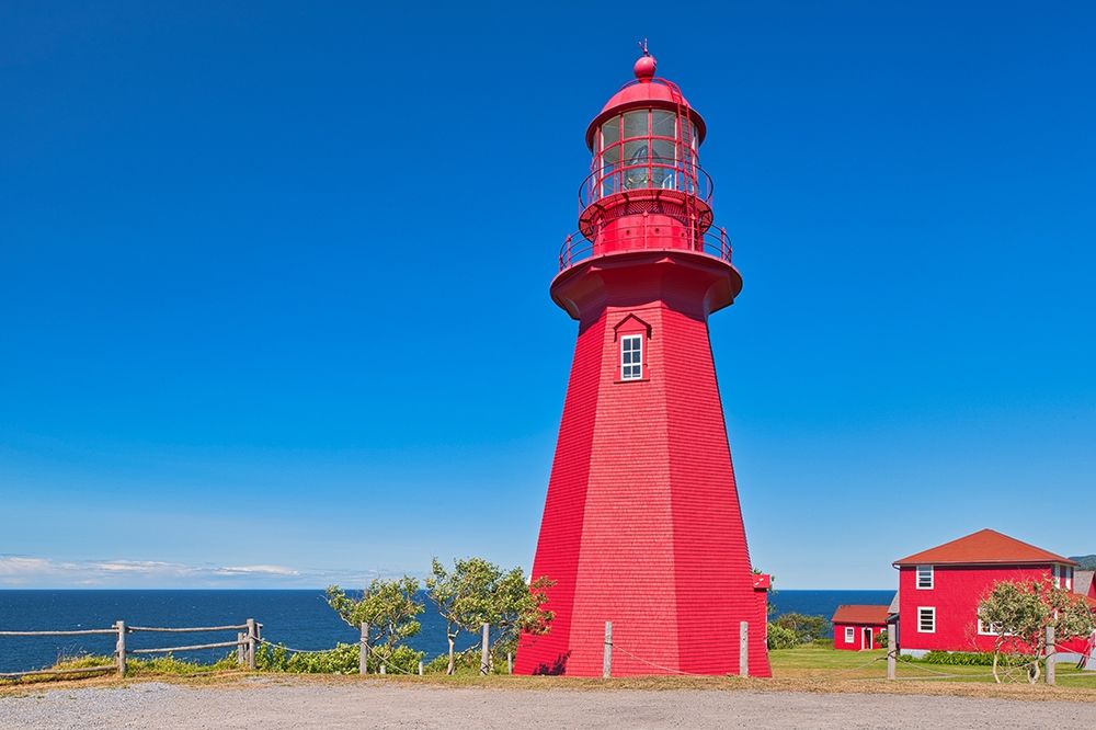Canada-Quebec-La Martre Lighthouse on the shore of St Lawrence River art print by Jaynes Gallery for $57.95 CAD