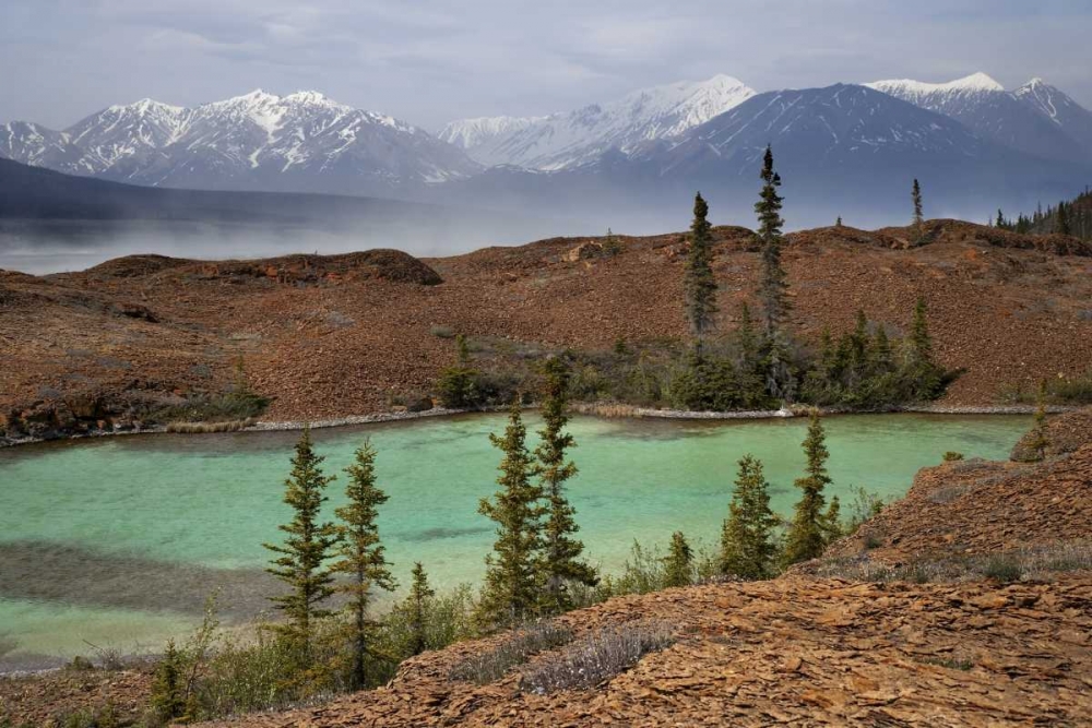 Canada, BC, Scenic of glacial lake and mountains art print by Don Paulson for $57.95 CAD