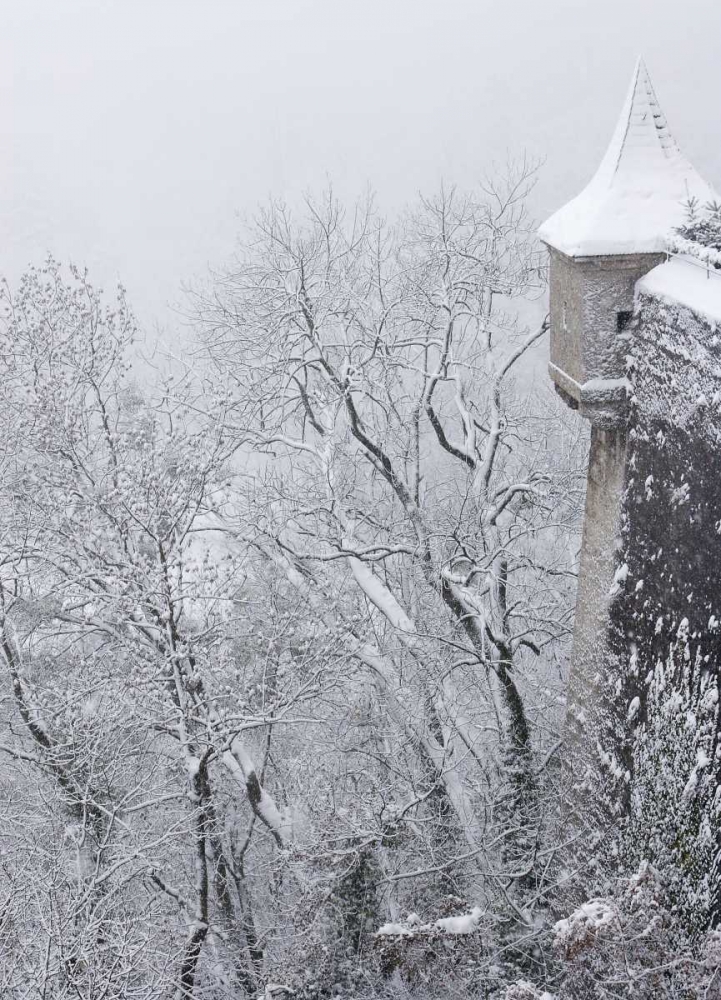 Austria, Salzburg Salzburg Castle wall in winter art print by Bill Young for $57.95 CAD
