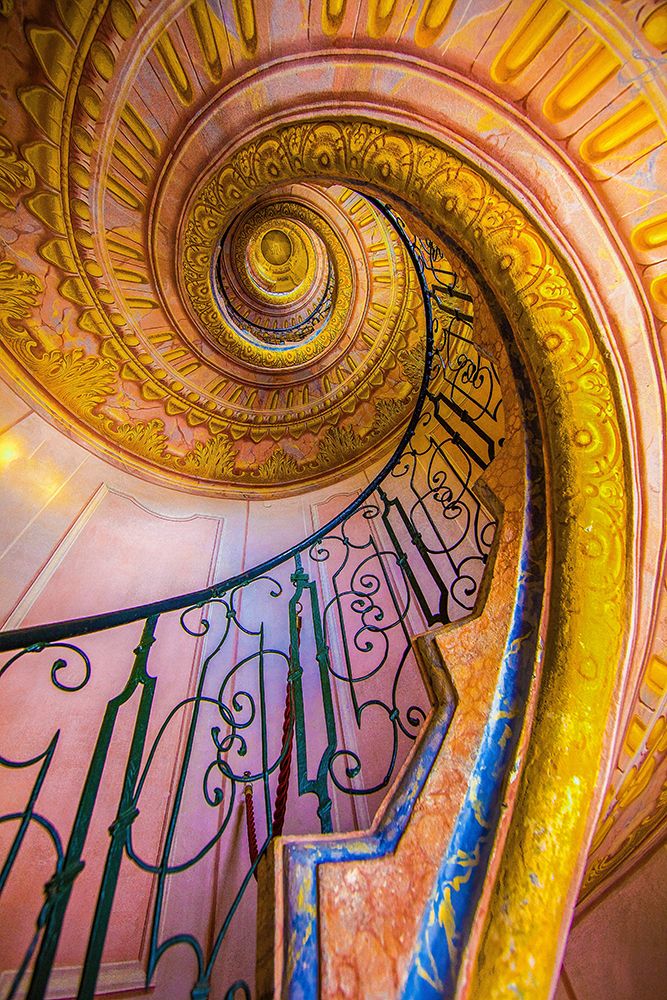 Europe-Austria-Melk Spiral staircase in the Monastery of Melk art print by Jaynes Gallery for $57.95 CAD