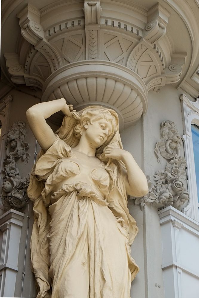Vienna, Austria. Goddess statue on building exterior. art print by Julien McRoberts for $57.95 CAD