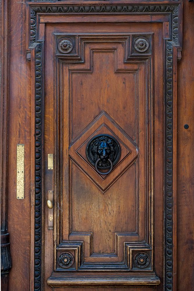 Vienna, Austria. Old wooden door with lion door knocker. art print by Julien McRoberts for $57.95 CAD
