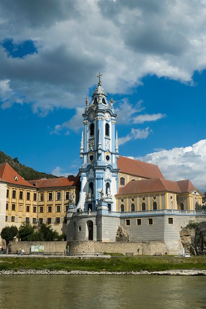 Durnstein, Austria. Beautiful blue church along the Danube. art print by Julien McRoberts for $57.95 CAD