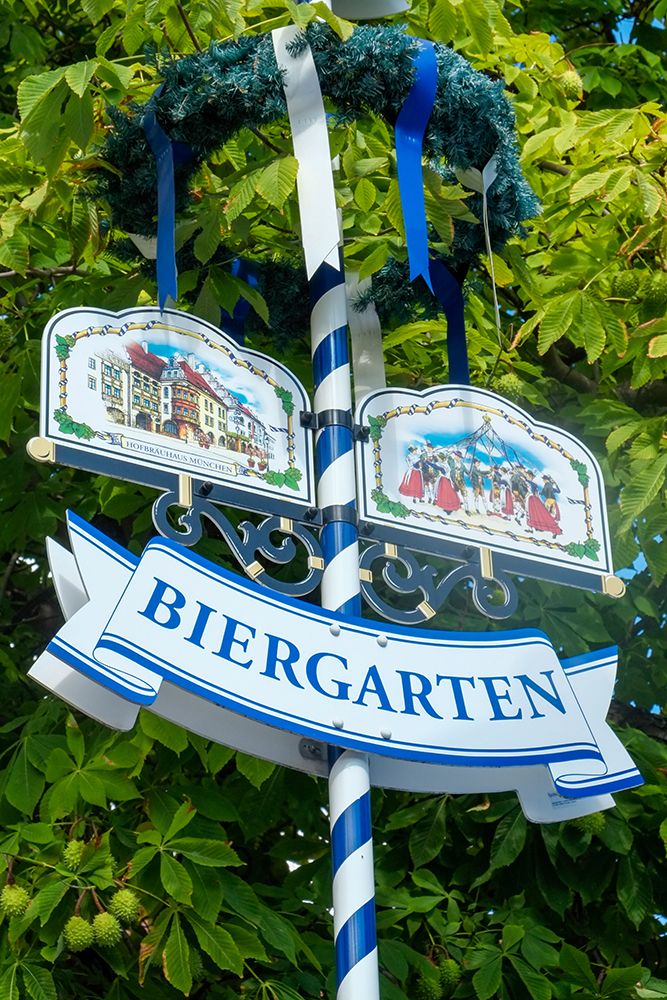 Krems, Austria. Local Biergarten (beer garden) sign. art print by Julien McRoberts for $57.95 CAD