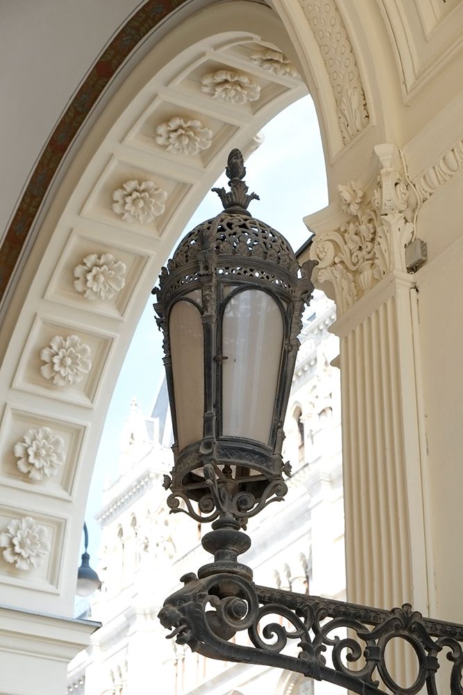 Vienna, Austria. Ornate ironwork on old lamp from the 1800s art print by Julien McRoberts for $57.95 CAD