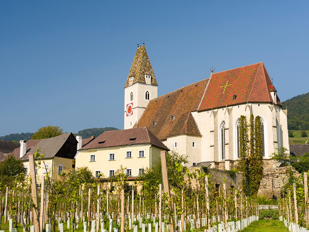 Church Heiliger Mauritius-Saint Maurice-Historic village Spitz-UNESCO World Heritage Site-Austria art print by Martin Zwick for $57.95 CAD