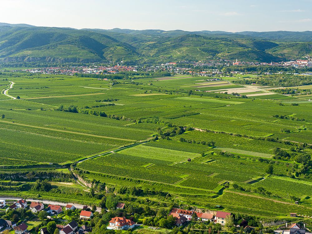 View towards the Danube from Gottweig Abbey-a UNESCO World Heritage Site-Wachau-Lower Austria art print by Martin Zwick for $57.95 CAD