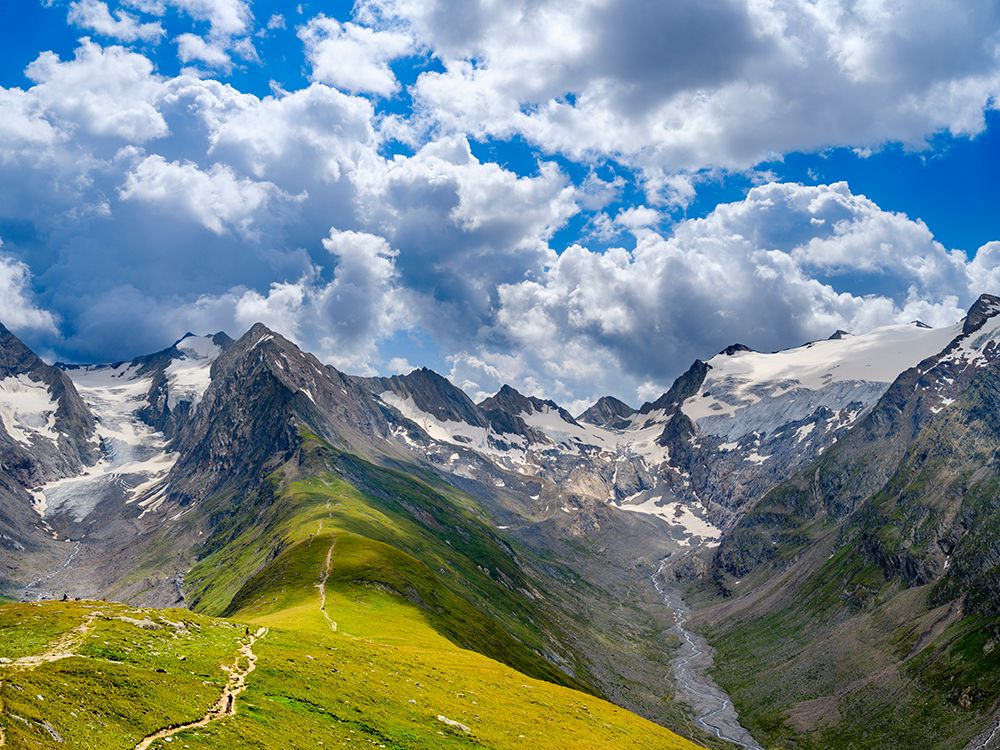 Valley Rotmoostal and valley Gaisbergtal-Mt. Hohe Mut- Otztal Alps-Europe- Austria- Tyrol art print by Martin Zwick for $57.95 CAD