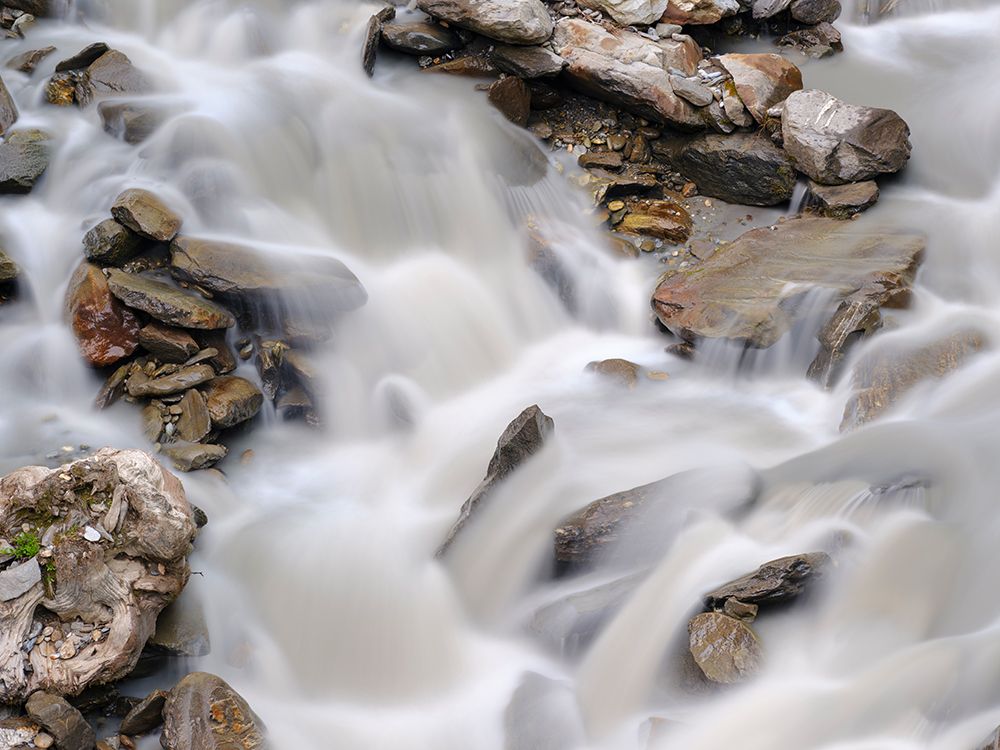 Glacial stream Rotmoosache in the Otztal Alps in the Naturepark Otztal. Europe- Austria- Tyrol art print by Martin Zwick for $57.95 CAD